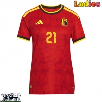 Belgium Timothy Castagne #21 Replica Home Shirt Ladies World Cup 2026 Short Sleeve